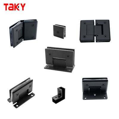 Kinerja Top 90 derajat Kuningan Shower Glass Door Povit Hinge untuk Fixed 8-12mm Kaca