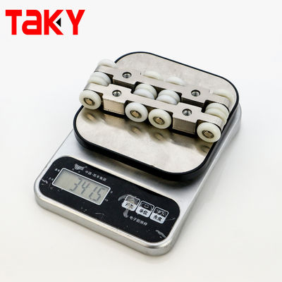 Double Soft Closing 8 Wheel Sliding Door Pulley Hardware untuk Perabot Modern Lemari Pakaian