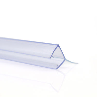 Strip Segel Tahan Air PVC Transparan untuk Pintu Kaca Kamar Mandi Geser Lebar 6-12mm