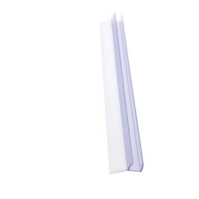 Strip Segel Tahan Air PVC Transparan untuk Pintu Kaca Kamar Mandi Geser Lebar 6-12mm