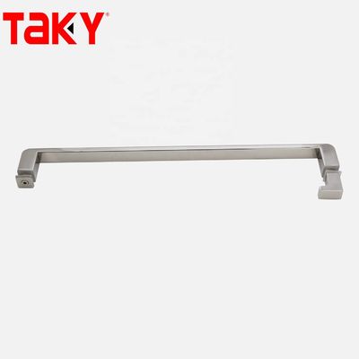 12mm Ketebalan kaca Baja tahan karat Tube persegi panjang Bar Pintu kaca lurus satu sisi Tarik Genggam