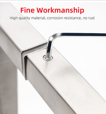 Stainless Steel Square Shower Glass Pintu Handle