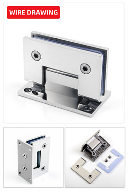 Engsel Pintu Kaca Shower Cermin Stainless Steel Tipe H Kamar Mandi Hotel 12mm Tepi Miring