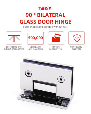 Ketebalan Kaca Hotel 8-12MM Gelang Mandi yang dipasang di dinding dengan penyesuaian 90 derajat