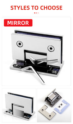 Ketebalan Kaca Hotel 8-12MM Gelang Mandi yang dipasang di dinding dengan penyesuaian 90 derajat