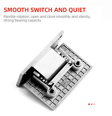 Ketebalan Kaca Hotel 8-12MM Gelang Mandi yang dipasang di dinding dengan penyesuaian 90 derajat