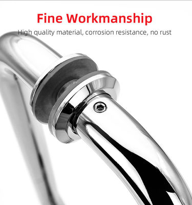 Customized 304 stainless steel Glass Door Pull Handle untuk Hotel Interior Design