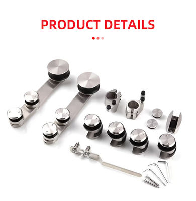 12MM Tray Kaca Taky Sistem Kamar Mandi Bulat Hardware Pintu Kaca Geser Aksesoris Kamar Mandi