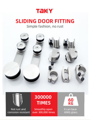 12MM Tray Kaca Taky Sistem Kamar Mandi Bulat Hardware Pintu Kaca Geser Aksesoris Kamar Mandi