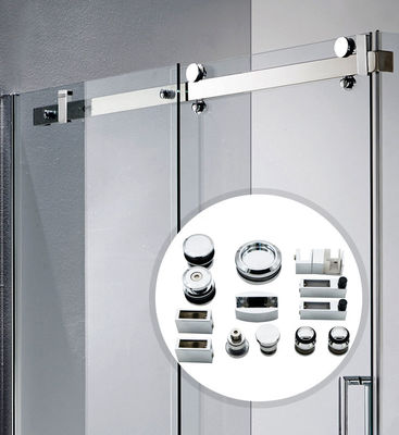 Kualitas Tinggi Frameless Zinc Alloy Sliding Glass Door Hardware Shower Door Hardware Kit