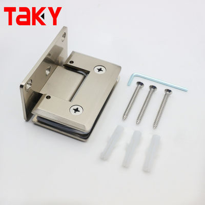 Kamar mandi stainless steel pengamplasan pintu kaca engsel 90 derajat dinding ke engsel pintu kaca