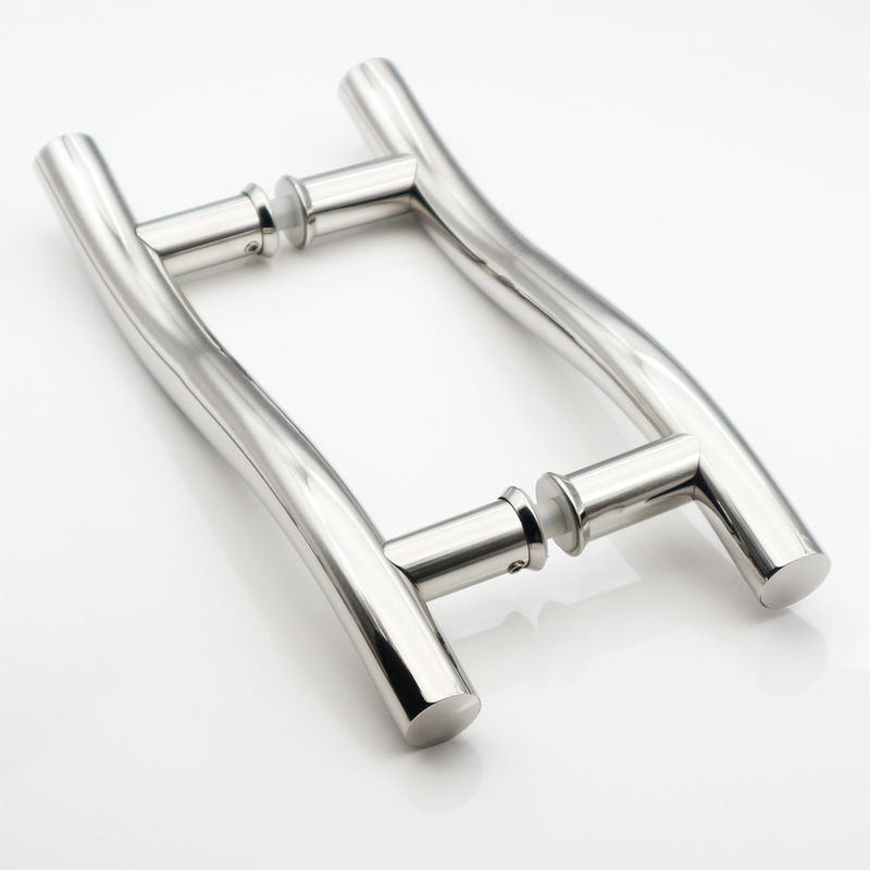 SUS304 Stainless Steel H Type Glass Door Handle Sampel 1-3 Hari Kerja Selesaikan SSS/PSS