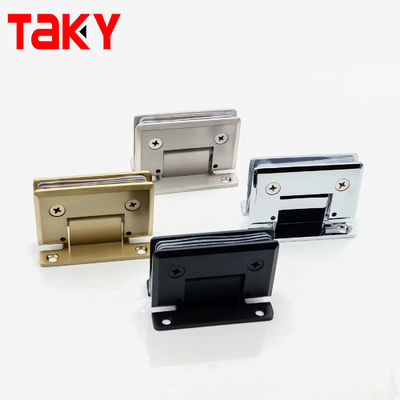 Harga bagus Matt Hitam Finish Adjustable Frameless Tempered Glass Door Gate Clamp Kamar Mandi on line