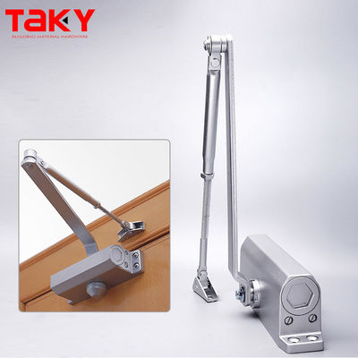 Harga bagus Sliding Arm Fire Door Closer untuk Lock Max Door Berat 65-85kg Finish Spray-Paint Perak on line