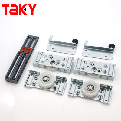 Harga bagus Perlengkapan Roda Pintu Lipat Besi dan Nilon untuk Pintu Lemari Geser 8.5cm*11cm on line