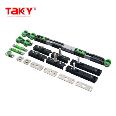 Harga bagus Roda lemari pakaian geser Hardware umur panjang Double Soft Closing Door Pulley Amper Rollers on line