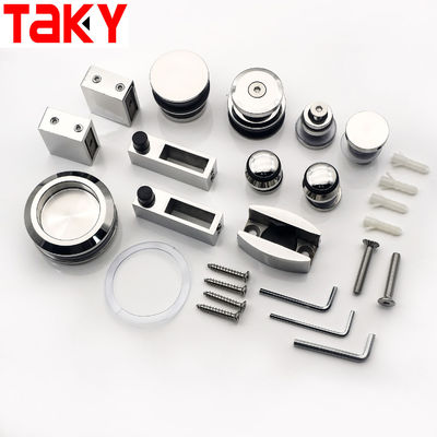 Harga bagus Kit Perangkat Keras Pintu Kaca Geser dengan Finishing Cermin untuk Pintu Barn Shower Puerta de Ducha on line