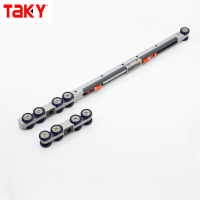 Harga bagus Pintu Geser 8 Roda dengan Penutup Lembut Ganda untuk Perabotan dengan Roda Tradisi Kontemporer on line