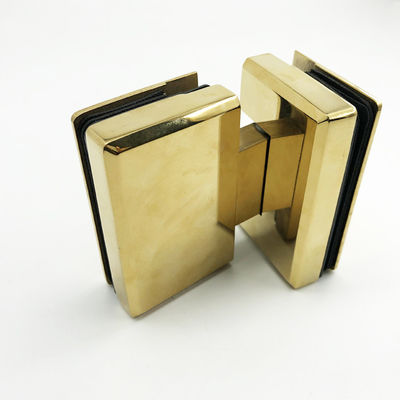 Harga bagus Engsel Shower Emas 180 Derajat Baki Akrilik untuk Keuntungan Kaca ke Kaca Sisi Ganda on line