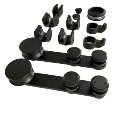 Harga bagus Kit Perangkat Keras Pintu Gudang Geser Baki Bulat Desain Modern untuk Sistem Rel Gantung Ganda on line