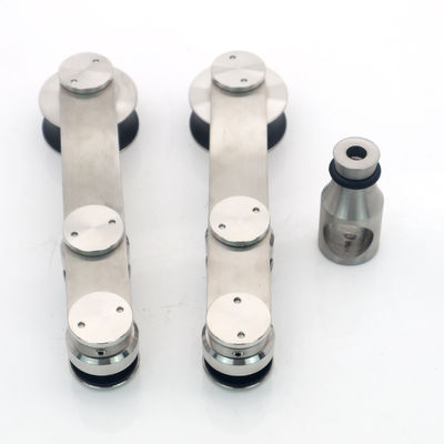 Harga bagus Perangkat keras sistem pintu geser plat Chrome untuk ruang mandi kaca tanpa bingkai kayu on line