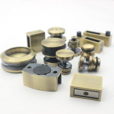 Harga bagus Sistem pintu geser SS304 tanpa bingkai dengan rol emas Polandia dan gaya desain tanpa bingkai on line