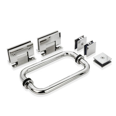 Harga bagus Long Life Square 90 derajat stainless steel polishing Soft Close Shower Screen Glass Pivot Door Hinges on line