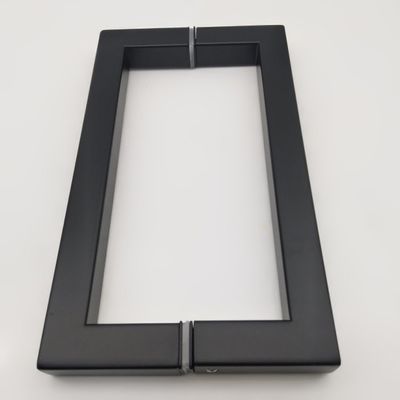 Harga bagus Pegangan Pintu Kaca Stainless Steel 304 Tipe D Hitam Matte 8 inci untuk Kamar Mandi on line