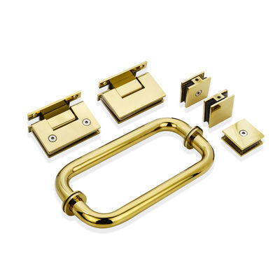 Harga bagus Brushed Nikel Finish Stainless Steel Shower Hinge dan Glass Clamp Kit untuk Pintu Kaca on line