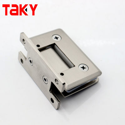 Harga bagus Baja tahan karat Kuningan 90 derajat Wall Mount Offset Shower Glass Hinge untuk Penampilan persegi on line