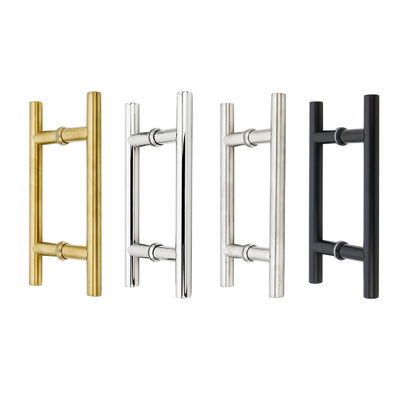 Harga bagus Pegangan Pintu Baja Tahan Karat 201 304 316 Cermin Poles Noda Hitam Emas Kaca Baja on line