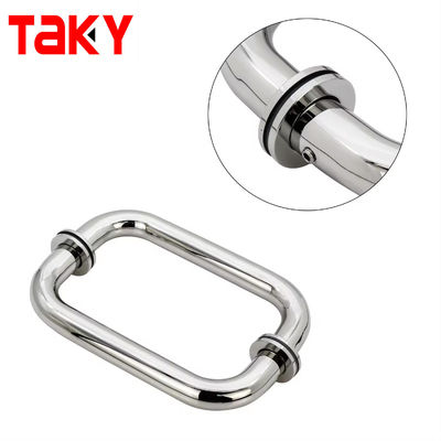 Harga bagus Desain ramping 24 Inch Round Glass Door Handle stainless steel 304 untuk pintu kamar mandi on line