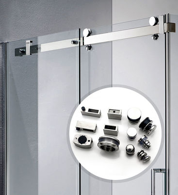 Harga bagus 304 stainless steel Glass Hardware untuk Modern Barn Door Shower Frameless Design Style on line