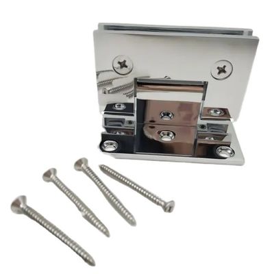 Harga bagus Klem Pintu Kaca Kamar Mandi Offset Kuningan Padat Engsel Kamar Mandi untuk Kaca 10-12mm Tetap on line