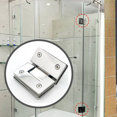 Harga bagus Engsel Kaca Nikel Brushed Sudut Bukaan 135 Derajat Ideal untuk Kandang Pancuran Kaca on line