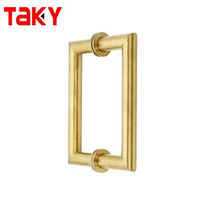 Harga bagus Pegangan Pintu Masuk Utama Panjang Selesai Polandia dengan Tarikan Mawar Emas 203*203mm on line