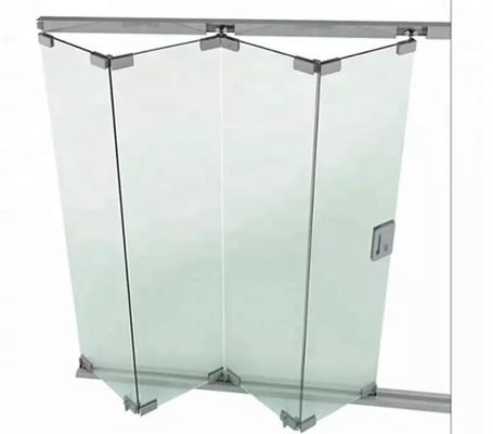 Harga bagus Sistem Kaca Lipat Geser Tanpa Bingkai Perangkat Keras Paduan Seng Pintu Bifold Interior on line