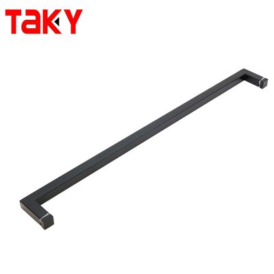 Harga bagus Pegangan Pintu Shower Persegi Stainless Steel untuk Ketebalan Pintu 8-12mm dengan Pegangan on line