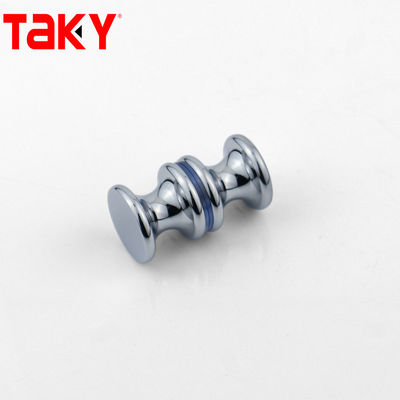 Harga bagus Customized Door Glass Shower Flush Round Door Knob Double Side Bathroom Shower Door Handle on line