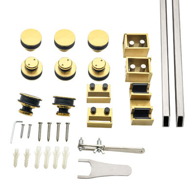 Harga bagus Pintu ganda stainless steel 304 Glass Sliding Door Roller Hardware dengan bentuk baki bulat on line