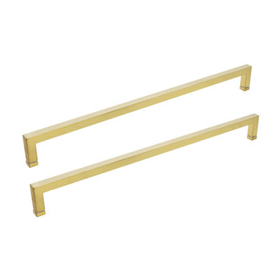 Harga bagus Desain Customized Square Glass Pull Big Handle untuk Pintu Mandi di Polish / Satin Finish on line