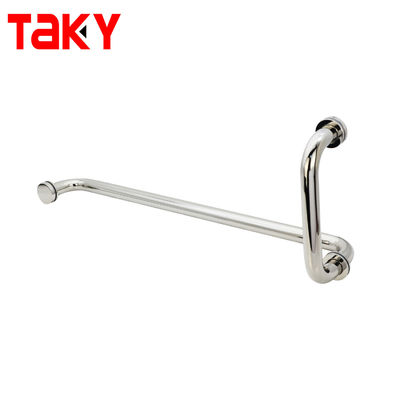 Harga bagus Pegangan Pintu Shower Kaca Kamar Mandi Stainless Steel Bentuk L Tabung Bulat on line