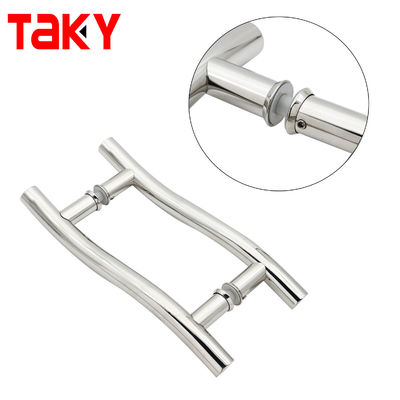 Harga bagus Desain Populer Tarik Handle Stainless Steel Polished Glass Door Handle on line