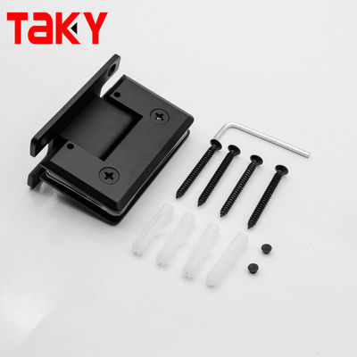 Engsel Pintu Kaca Shower 10 mm Dinding ke Kaca 90 Derajat Hitam Doff Grosir China