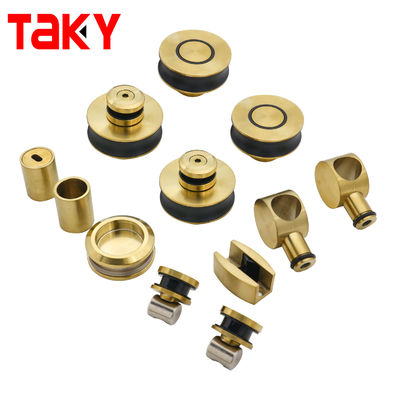 Harga bagus Grosir Stainless Steel Sliding Frameless Glass Door Track Hardware Kit on line