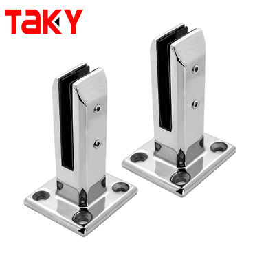 Harga bagus 8-12mm Baja tahan karat Bolt Down Glass Railing Clamp on line