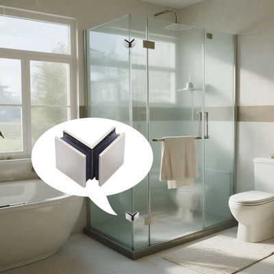 Harga bagus 304 stainless steel 90 derajat Frameless Glass Corner Clamp on line
