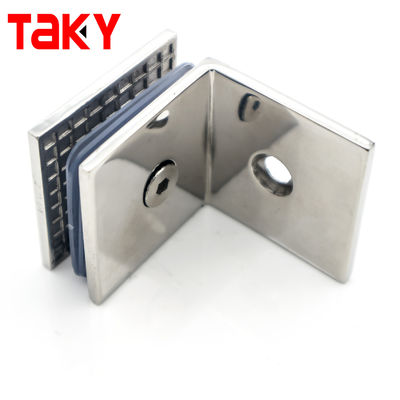 Harga bagus 316 Stainless Steel Frameless Glass Corner Clamp untuk Pintu Mandi 8-12mm on line
