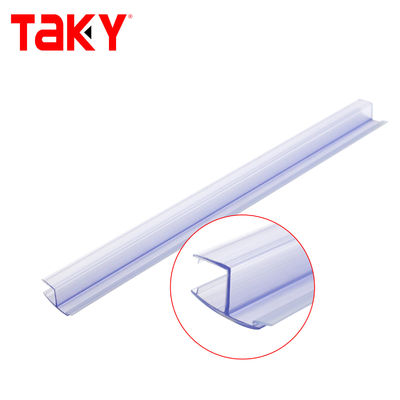 Harga bagus Strip Segel Pintu Shower PVC T-Type 6-12mm Transparan Tahan Air on line