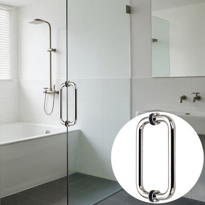 Harga bagus Baja tahan karat 304 perak yang dilapisi listrik tabung bulat Sliding Glass Door Handle on line